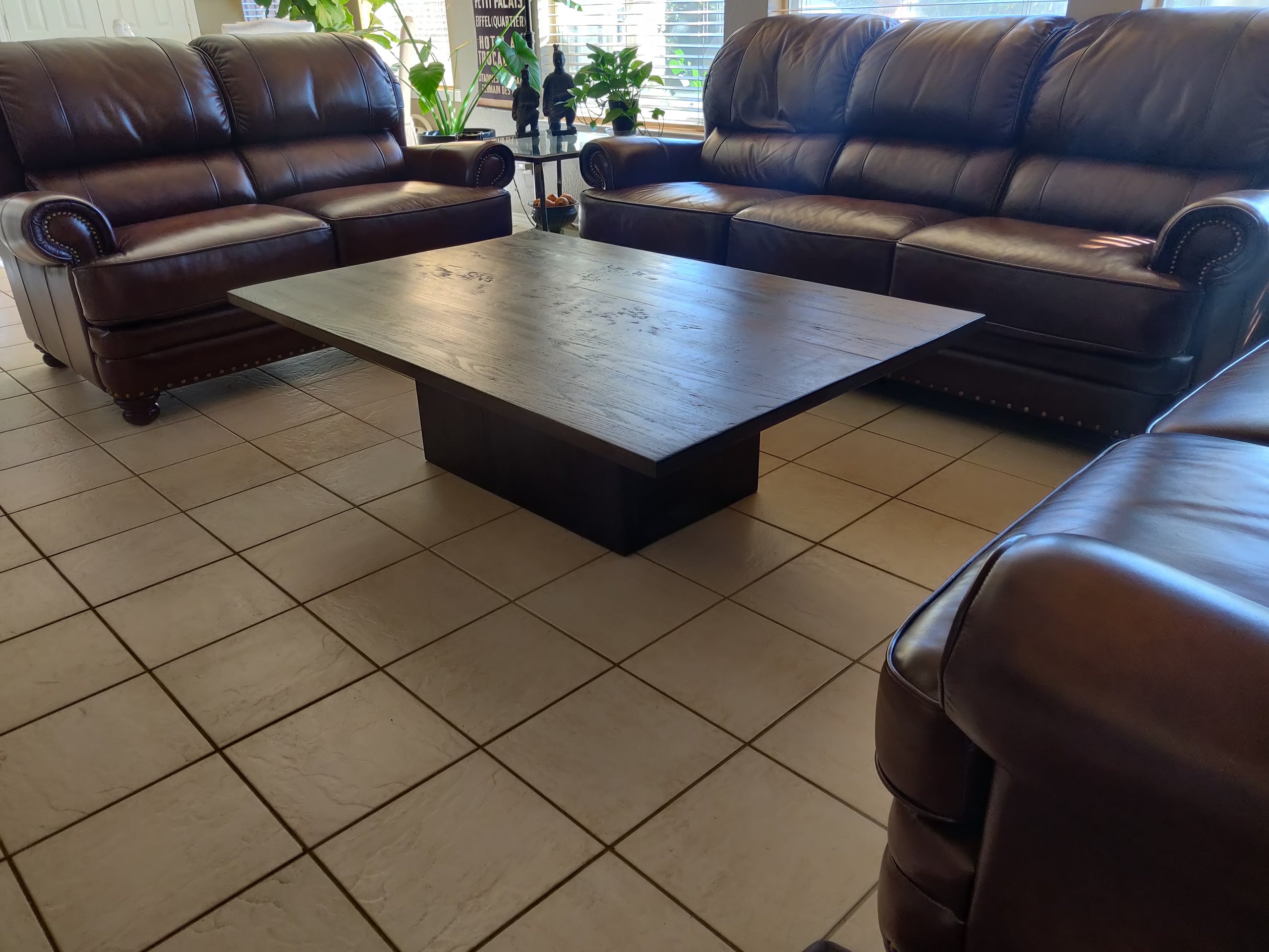 The Hart Solid Oak Pedestal Coffee Table W FREE SHIPPING